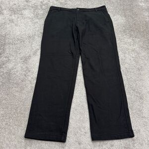 Betabrand Chino Pants Mens 36x32 Black Straight Leg Cotton Pockets Casual Active